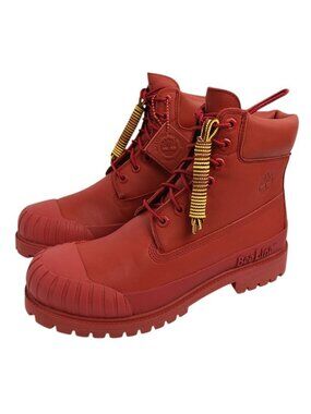 TIMBERLAND x BEE LINE Medium Red Nubuck 6" Rubber Toe Waterproof Boot 9 NEW